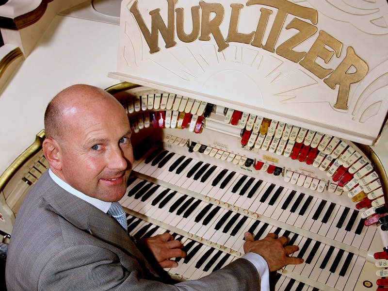 John Bowdler 1 A man playing a Wurlitzer organ